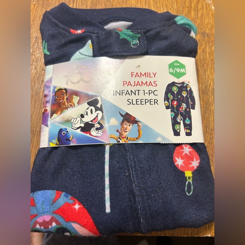 Disney Infant Sleeper - Navy with Red and Green Accents